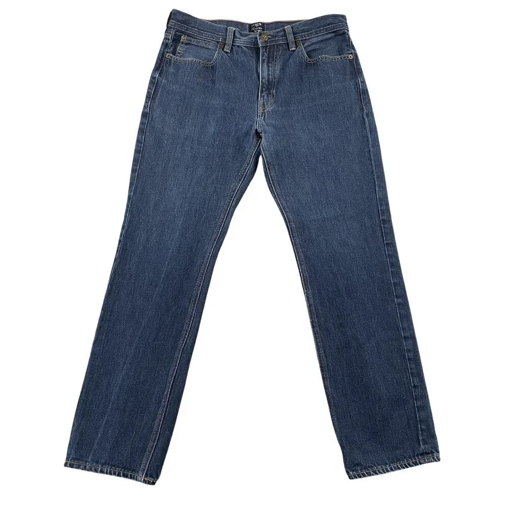 J.Crew Jeans Mens 32x28 the Sutton Dark Wash Straight Leg Denim - Picture 1 of 8